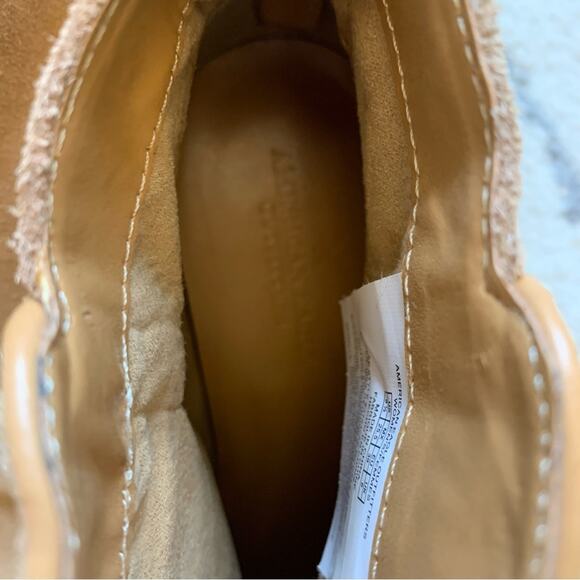 American Eagle Light Tan Faux Suede Ankle Boots - Picture 5 of 10